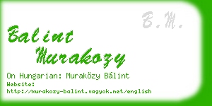 balint murakozy business card