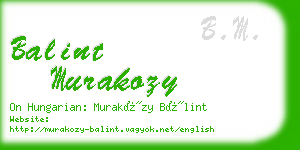 balint murakozy business card